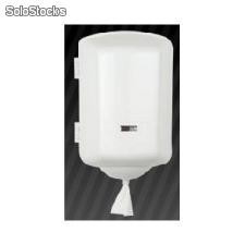 Dispensador toalla en rollo central blanco