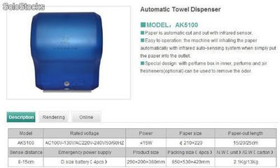 dispensadores toallas papel sensor