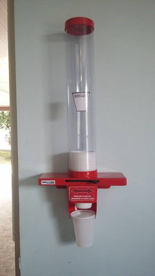 Dispenser Semiautomático (de parede) Branco ou Colorido - P/ copos de ÁGUA - Foto 3