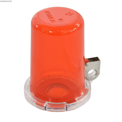 Dispositif de condamnation de bouton (16 mm), rouge, avec couvercle haut - Photo 2