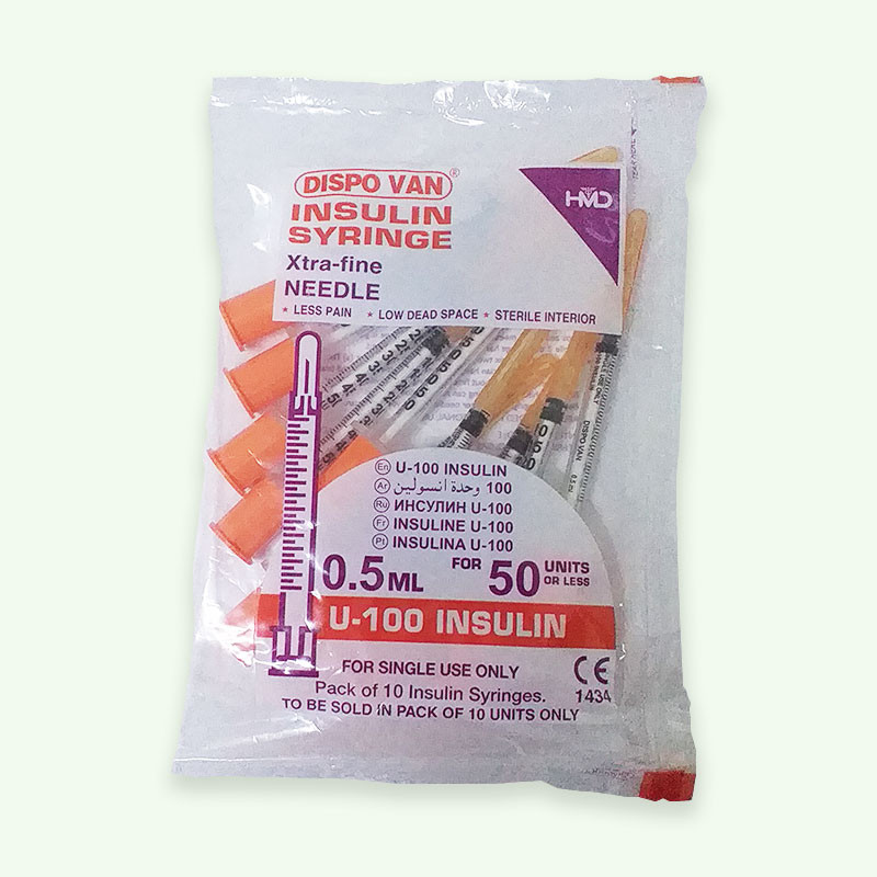 Dispovan Insulin Syringe 0 5 Ml