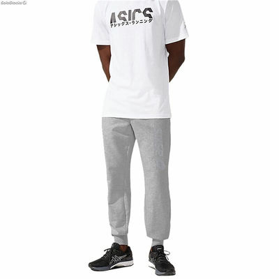 Długie Spodnie Dresowe Asics Big Logo Szary Mężczyzna