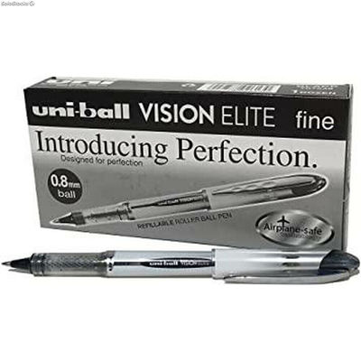 Długopis z płynnym atramentem Uni-Ball Vision Elite UB-200 Czarny 0,6 mm (12 Czę