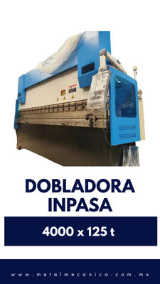 Dobladora Hidraulica para Lamina INPASA 4000 x 125 t - Foto 5