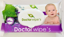 Doctor wipe&#39;s grapes wet wipes premium 60PCS