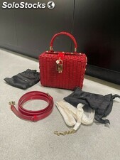 Dolce &amp; Gabbana Wicker Dolce Box Handbag In Red Lady Bag