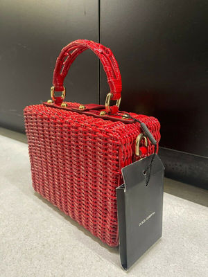 Dolce &amp;amp; Gabbana Wicker Dolce Box Handbag In Red Lady Bag - Foto 2