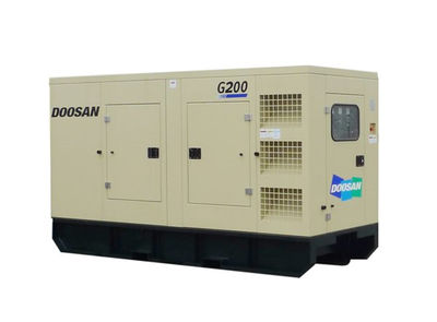 Doosan Grupo electrógeno diesel silencioso móvil G125 G200 G315