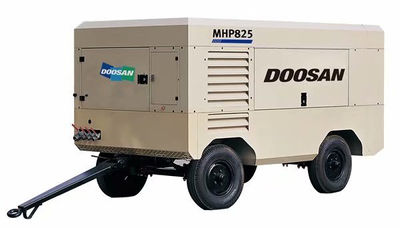 Doosan potencia móvil MHP825 compresor de aire de tornillo movible