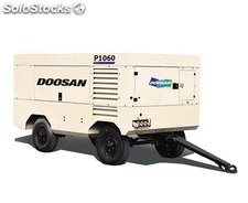 Doosan potencia móvil P1060 compresor de aire de tornillo movible