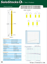 Double-sided Spring Pogo Pin Test Probe SCPC028 Series for IC Inspection