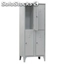 Double tier locker - steel laminate profile - thickness 6/10 - n.4 compartments