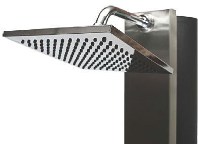 Douche Solaire square acier inoxydable - avec accessoire, robinet - 40l - Photo 4