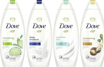 Dove Deep Moisture Flüssig-Körperwaschmittel mit Pumpe, nährend für trockene Hau - Foto 2