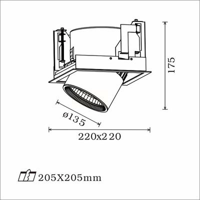 Downlight LED empotrable RS-1403 3*28w/35w - Foto 2