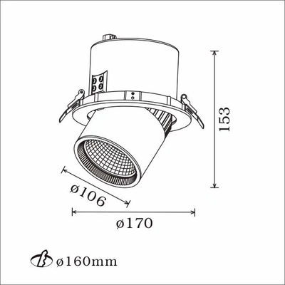 Downlight LED empotrable RS-2302 2*28w/35w - Foto 2
