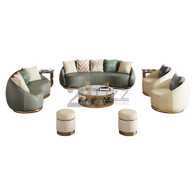 Dubai New Luxury Couch Modern Design Living room Sofa Set Stainless Steel