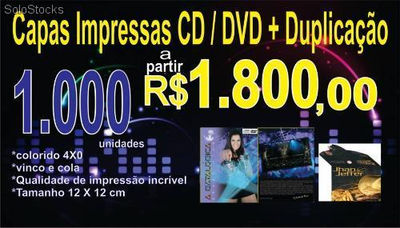 Duplicação de CD e dvd + capas impressas 4x0