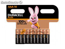 Duracell Batterie Alkaline, Micro, AAA, LR03, 1.5V Plus,Blister (10-Pack)