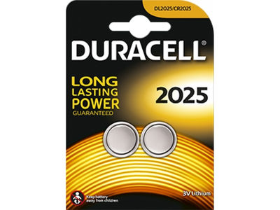 Duracell Batterie Lithium Knopfzelle CR2025 3V Blister (2-Pack) 203907
