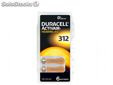 Duracell Batterie Zinc Air, 312, 1.45V Blister (6-Pack)