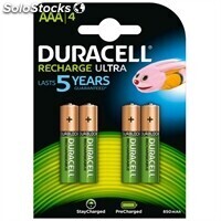 Duracell Pila Recargable HR03 AAA 900mAh Blister*4