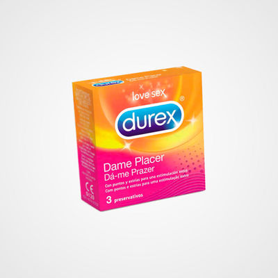 Durex Dame Placer, preservativos en estuche de 3 uds.