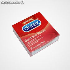 Durex Wrażliwy, prezerwatywy w opakowaniach po 3 jednostki.