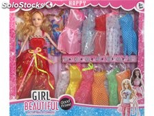 Duże lalki zabawki księżniczki + 12 x sukienka