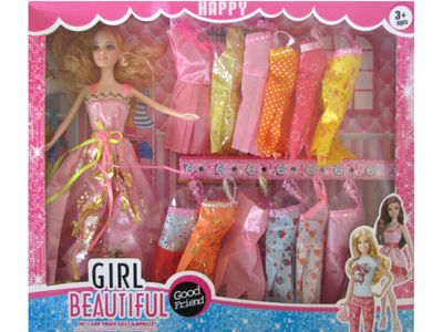 Duże lalki zabawki księżniczki + 12 x sukienka - Zdjęcie 2