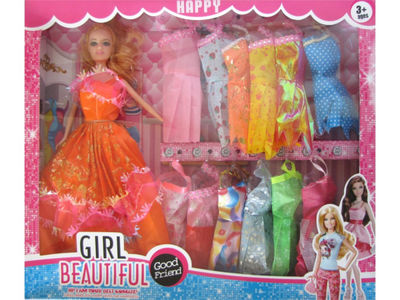 Duże lalki zabawki księżniczki + 12 x sukienka - Zdjęcie 3