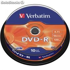 DVD-r 4.7GB Verbatim 16x 10er Cakebox 43523