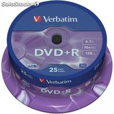 DVD+r 4.7GB Verbatim 16x 25er Cakebox 43500