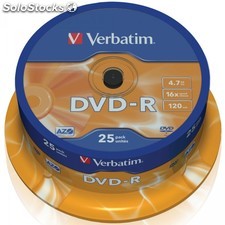 DVD-r 4.7GB Verbatim 16x 25er Cakebox 43522