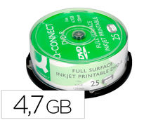 DVD-r q-connect con superficie 100% imprimible para inkjet capacidad 4.7GB
