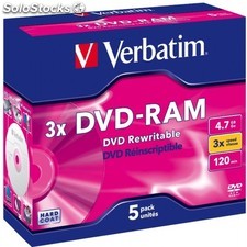 DVD-ram 4.7GB Verbatim 3x 5er Jewel Case 43450