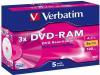 DVD-ram 4.7GB Verbatim 3x 5er Jewel Case 43450 - Foto 4
