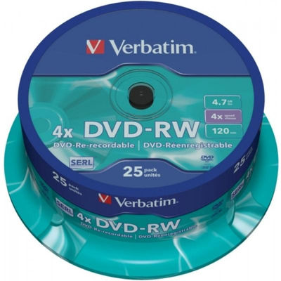 DVD-rw 4.7GB Verbatim 4x 25er Cakebox 43639 - Foto 2