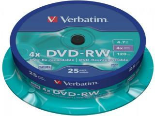 DVD-rw 4.7GB Verbatim 4x 25er Cakebox 43639 - Foto 3
