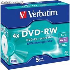 DVD-rw 4.7GB Verbatim 4x 5er Jewel Case 43285
