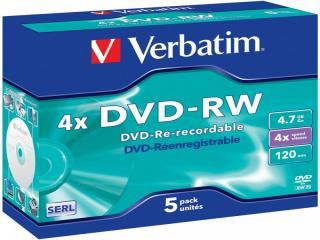 DVD-rw 4.7GB Verbatim 4x 5er Jewel Case 43285 - Foto 3