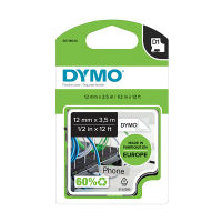 Dymo S0718040 / 16957 cinta nylon flexible negro sobre blanco 12 mm (original)