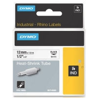 Dymo S0718300 / 18055 IND Rhino cinta termorretráctil negro sobre blanco 12 mm
