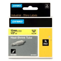 Dymo S0718310 / 18056 IND Rhino cinta termorretráctil negro sobre amarillo 12 mm