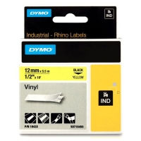 Dymo S0718450 / 18432 IND cinta vinilo negro amarillo 12 mm (original)