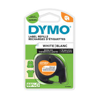 Dymo S0718850 / 18769 cinta tejido termoadhesivo negro sobre blanco 12 mm