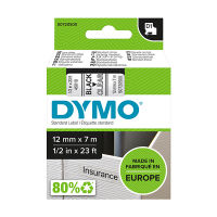 Dymo S0720500 / 45010 cinta negro sobre transparente 12 mm (original)