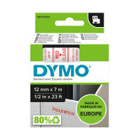 Dymo S0720520 / 45012 cinta rojo sobre transparente 12 mm (original)