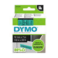 Dymo S0720590 / 45019 cinta negro sobre verde 12 mm (original)