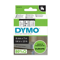 Dymo S0720770 / 43610 cinta negro sobre transparente 6mm (original)